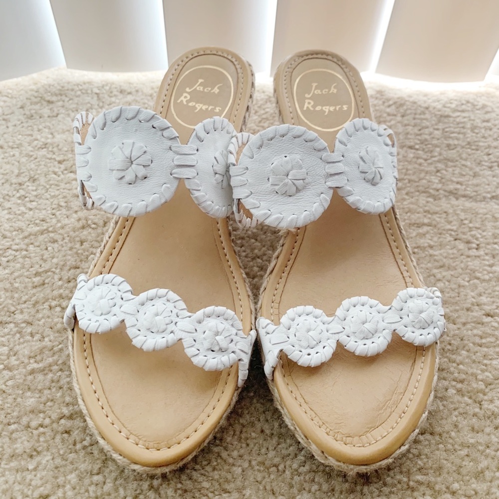 Jack Rogers Lucille Espadrille White Sandals
